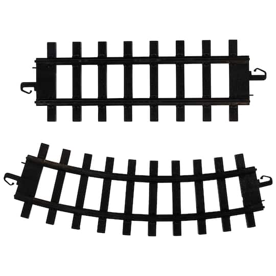 10" Black Replacement Train Set Track Pieces, 12ct. By Northlight | 10" x 4" | Michaels®
